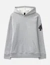 Chrome Hearts Paper Jam Cross Hoodie In Gray