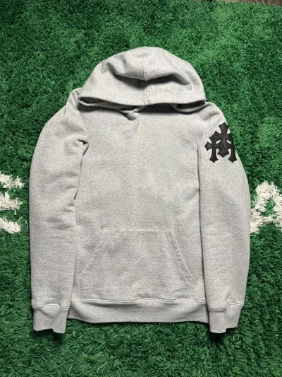 Pre-owned Chrome Hearts Paper Jam Triple Cross Hoodie In Heaher Gray