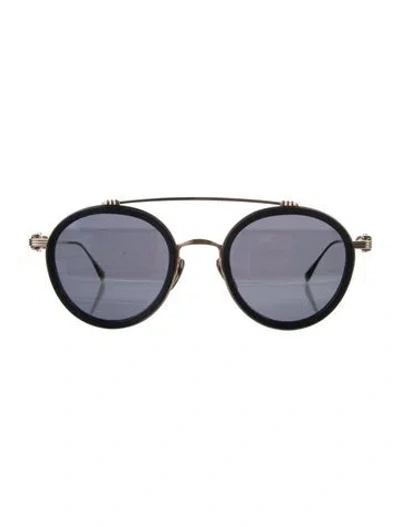 Pre-owned Chrome Hearts Paratestes I Round Sunglasses In Blue