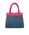 Chrome Hearts Patchwork Handbag In Blue