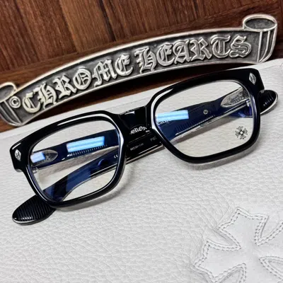 Pre-owned Chrome Hearts Pen 15 Cross Glasses In Black