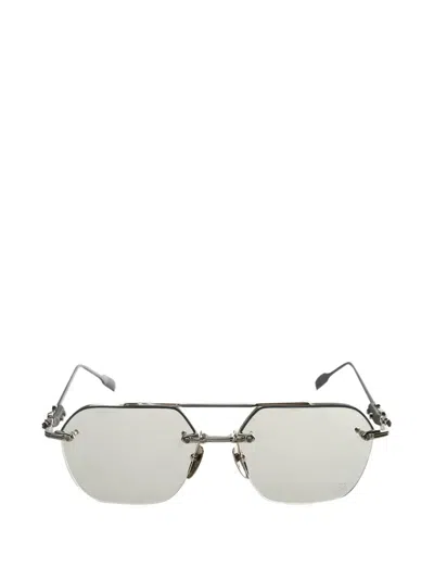 Chrome Hearts Pilot-frame Sunglasses In Silver