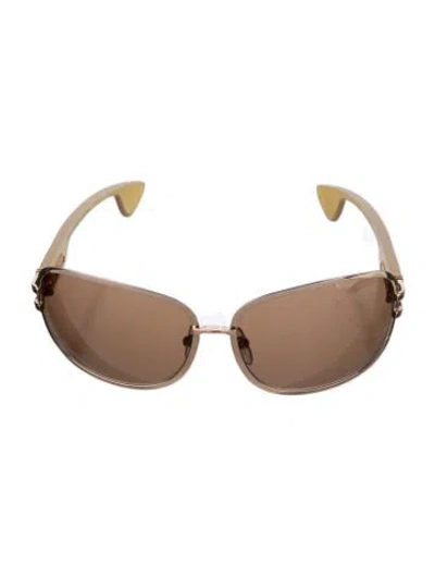 Pre-owned Chrome Hearts Pink Candle Cat-eye Sunglasses In Black