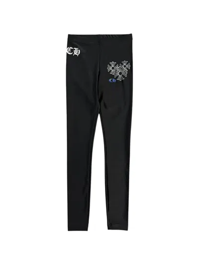 Chrome Hearts Plus Cross Leggings In Black