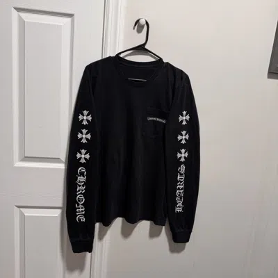 Pre-owned Chrome Hearts Plus Cross Long Sleeve In Black