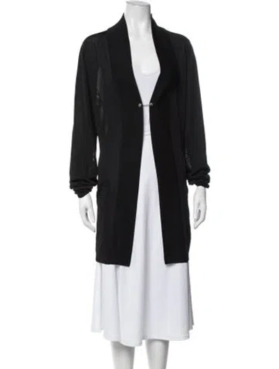 Pre-owned Chrome Hearts Plus Cross Open Front Sweater In Black