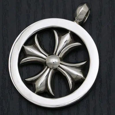 Pre-owned Chrome Hearts Plus Pendant In Silver
