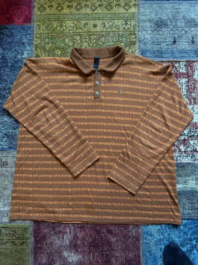 Pre-owned Chrome Hearts Polo Long Sleeve In Orange