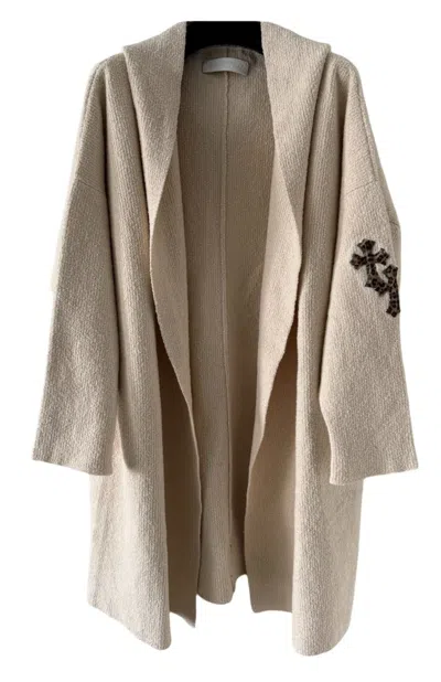 Pre-owned Chrome Hearts Pony Hair Leopard Cheetah Cross Patch Cloak Cape In Black