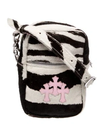 Pre-owned Chrome Hearts Ponyhair Crossbody Bag In Neutrals