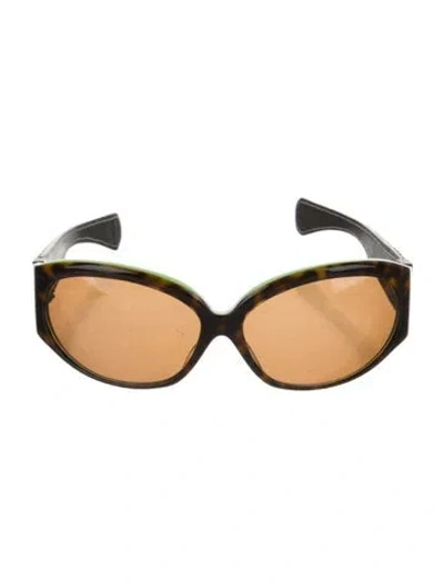 Pre-owned Chrome Hearts Ponyhair Disfunctional Oversize Sunglasses In Black