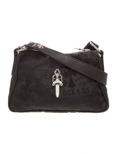Pre-owned Chrome Hearts Ponyhair Stencil Chicken Nugget Bag In Black