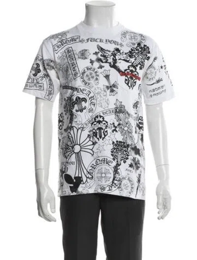 Pre-owned Chrome Hearts Printed Crew Neck T-shirt In White