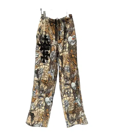 Chrome Hearts Printed Wide-leg Casual Pants In Brown