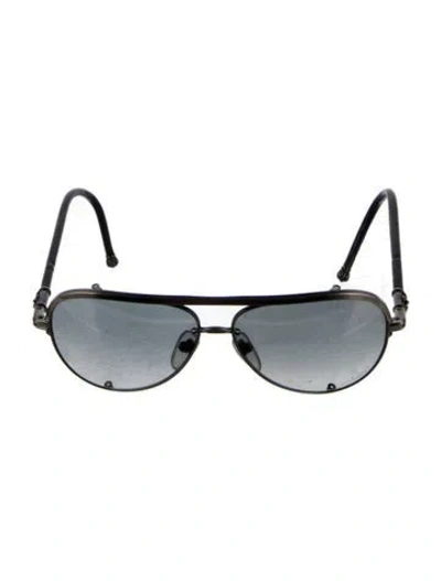 Pre-owned Chrome Hearts Probasshole Aviator Sunglasses In Silver
