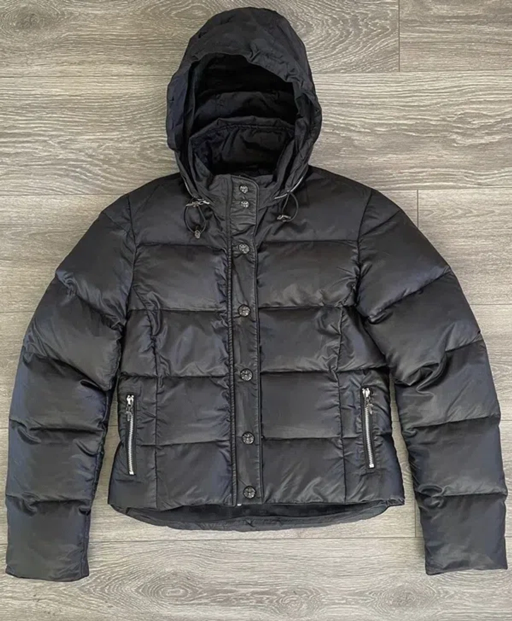 Pre-owned Chrome Hearts Puffer Down Jacket In Black ModeSens