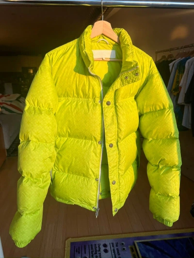 Pre-owned Chrome Hearts Puffer Jacket Slime Green Size Large
