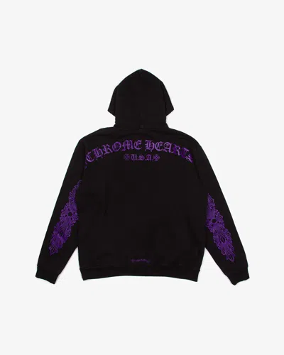 Pre-owned Chrome Hearts Purple Friends & Family Hoodie In Black