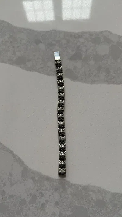 Pre-owned Chrome Hearts Pyramid Bracelet In Silver