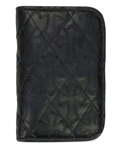 Chrome Hearts Quilted Leather Wallet In Black
