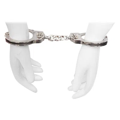 Pre-owned Chrome Hearts Rare  925 Sterling Silver Handcuff Bangle Skull Keychain In Multi