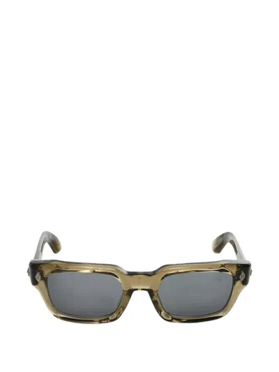 Chrome Hearts Rectangle-frame Sunglasses In Green
