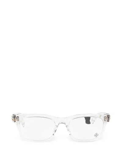 Chrome Hearts Rectangle-frame Glasses In White