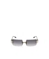 Chrome Hearts Rectangular Sunglasses In Gray