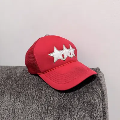 Pre-owned Chrome Hearts Red Star Patch Trucker In Multi