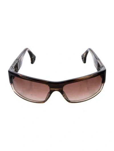 Pre-owned Chrome Hearts Rejected Shield Sunglasses In Black