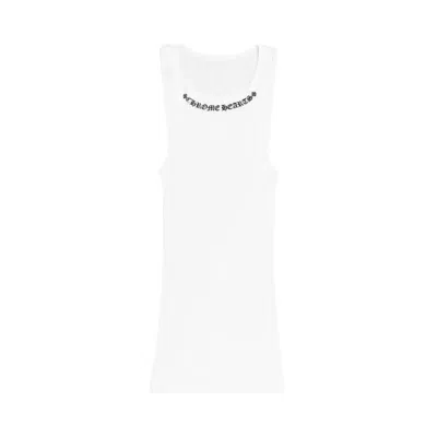 Pre-owned Chrome Hearts Ribbed Logo Tank Top 'white' | Men's Size S