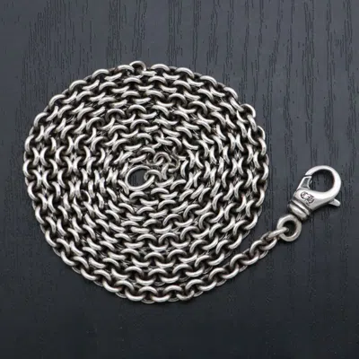 Pre-owned Chrome Hearts Ring Chain Necklace In Silver