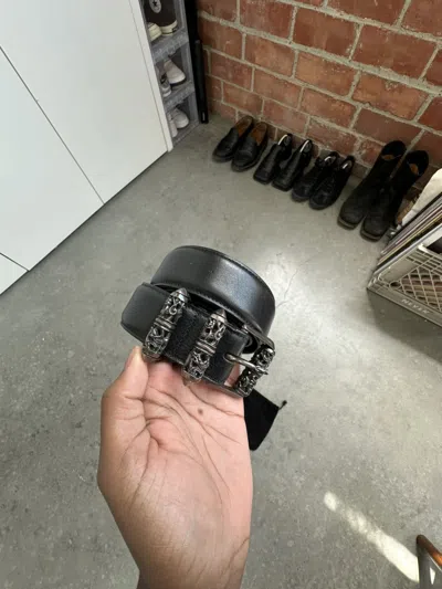 Pre-owned Chrome Hearts Roller Belt In Black