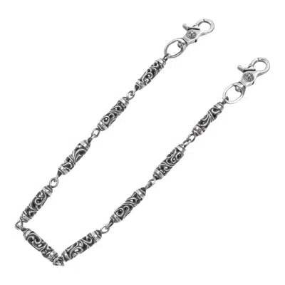 Pre-owned Chrome Hearts Roller Wallet Chain In Silver