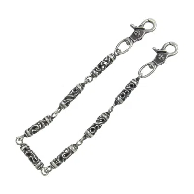 Pre-owned Chrome Hearts Roller Wallet Chain In Silver