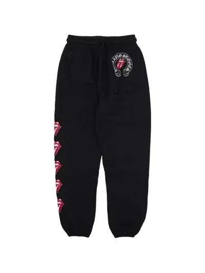 Chrome Hearts Rolling Stones Embroidered Track Pants In Black