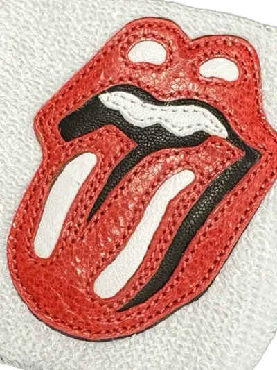 Chrome Hearts Rolling-stones Tongue Wristband In White
