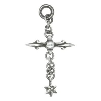 Pre-owned Chrome Hearts Roly Cross Silver Pendant