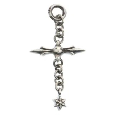 Pre-owned Chrome Hearts Roly Cross Silver Pendant With Receipt