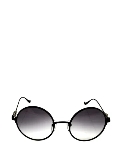 Chrome Hearts Round-frame Sunglasses In Black