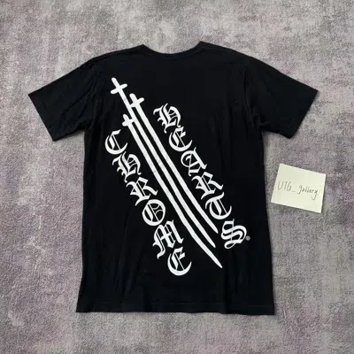 Pre-owned Chrome Hearts Rs3 Triple Dagger Logo Pocket Tee In Black