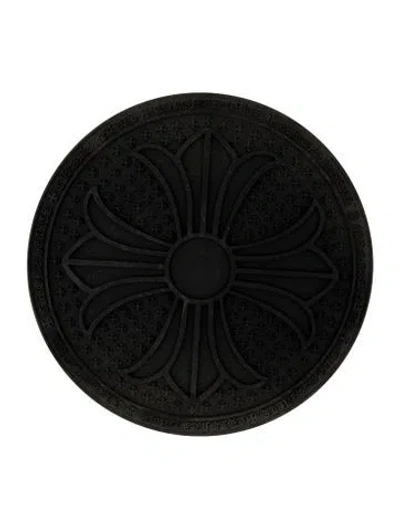 Pre-owned Chrome Hearts Rubber Cross Trivet In Black