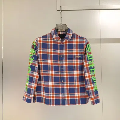 Chrome Hearts Sanskrit Sleeve Check Shirt