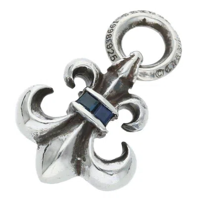 Pre-owned Chrome Hearts Sapphire Flare Charm In Silver