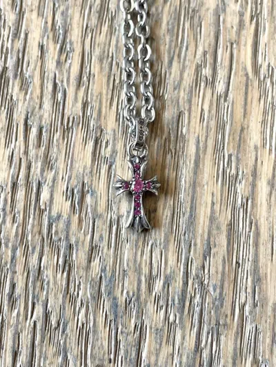 Pre-owned Chrome Hearts Sapphire Pink Baby Fat Pendant