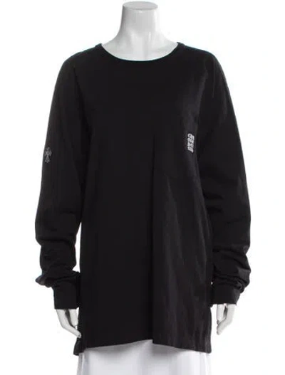 Pre-owned Chrome Hearts Scoop Neck Long Sleeve Sweatshirt In Black