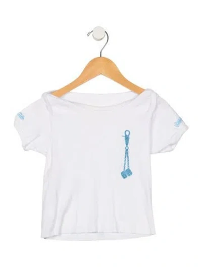 Pre-owned Chrome Hearts Scoop Neck Short Sleeve T-shirt In White