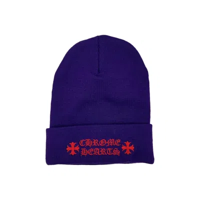 Pre-owned Chrome Hearts Script Beanie 'purple/red' | Men's Size Onesize