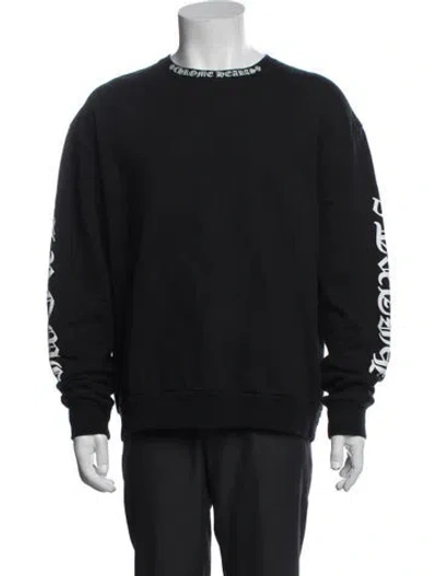 Pre-owned Chrome Hearts Script Logo Graphic Print Sweatshirt In Black