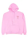 Chrome Hearts Script Logo Hoodie In Pink